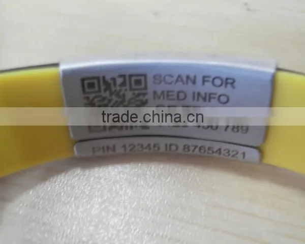 Custom Silicon Bracelet With Engraved id Plate Sports Bracelet photo-4