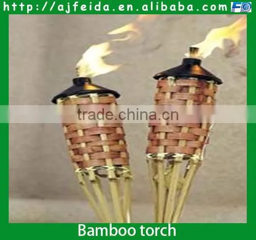 FD-16418 Nature Bamboo Garden Torch With Black Metal photo-3