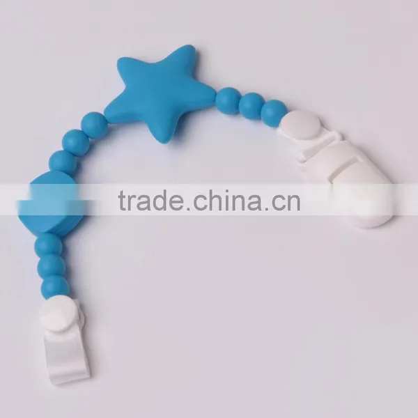 BPA Free Silicone Baby Pacifier Clip Chain for Boys and Girls photo-3