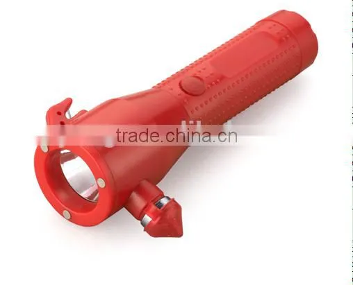 Portable Universal Emergency 1W High Power Led Flashlight Torch With Safe Hammer/led Flashlight photo-2