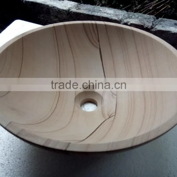 Competitive Price Wooden Sandstone Vessel Sink Wholesale photo-2