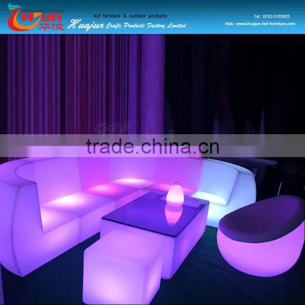 PE Plastic Battery Operated LED Bar Sofa Color Changing Led Sofa photo-2