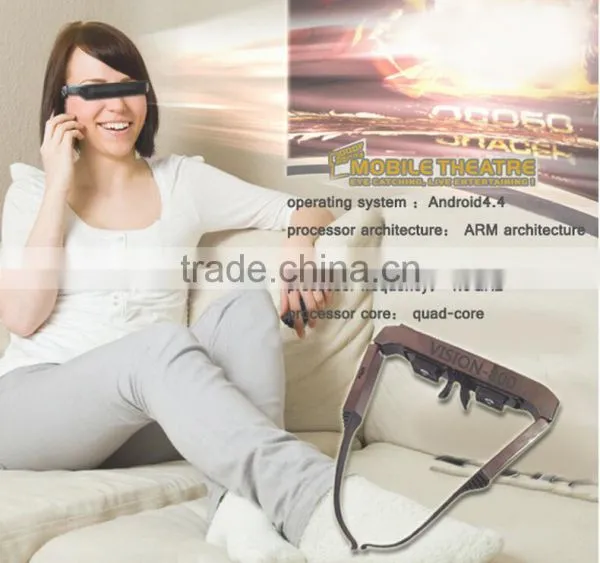 80-inch Private Mobile Theatre Video Camera Glasses High-definition Big Screen Android Wifi Smart 3D vr Glasses photo-3