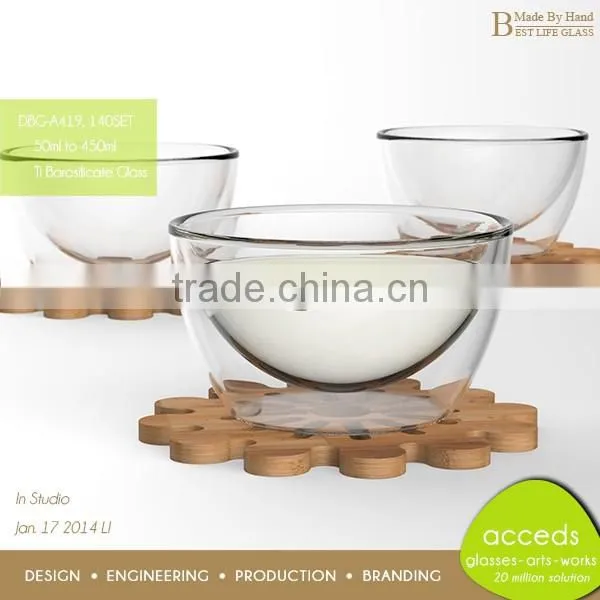 Handmade Double Wall Expensive Glass Cup photo-5
