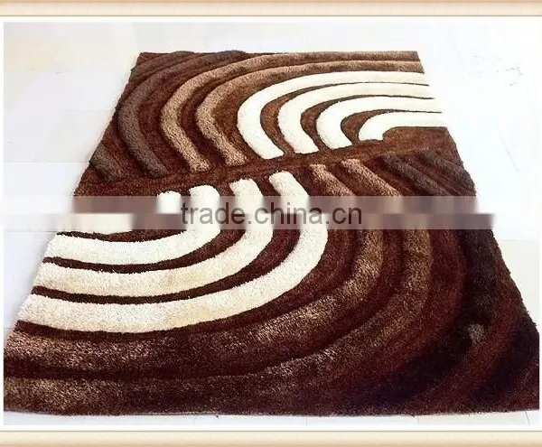 Thick Vibrant Blue 3D Style Floral Sparkle Mat Deep Glossy Shag Pile Floor Rugs photo-2
