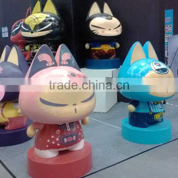 Fiberglass Cartoon Cat Sculpture photo-4