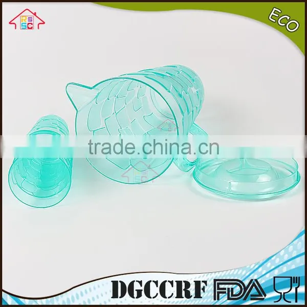 NBRSC Set of 5 Pieces Plastic PS Cold Water Jug Water Kettle Hollow Drinking Bottle PP Pot Double Layer Watering Can photo-5