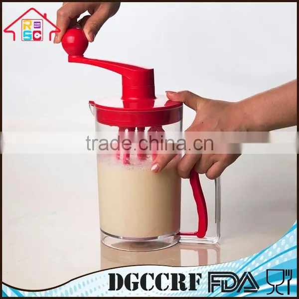 Kitchen Plastic 2-In-1 Cupcake Batter Dispenser Hand Food Cake Dough Mixer Cup photo-5
