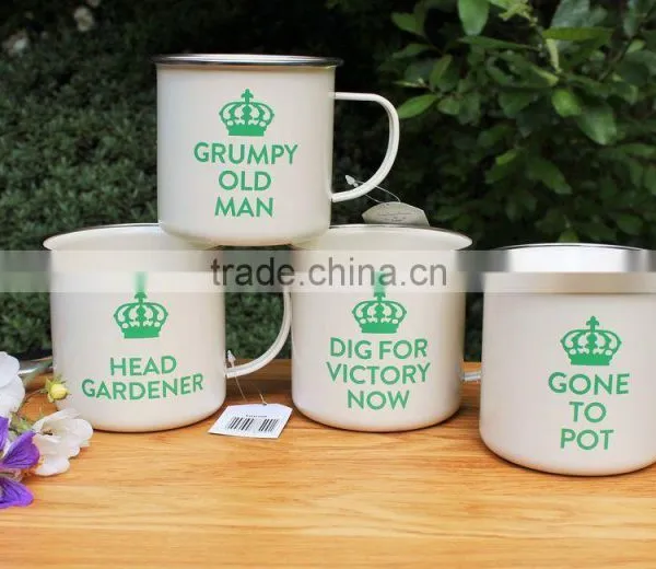 Trade Show Hottest: Antirust Galvanized Metal Mug With Stainless Steel Rim photo-2