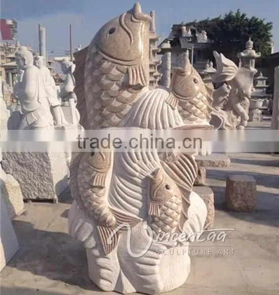 Garden Decoration Outdoor Stone Fish Water Fountain for Pool photo-2