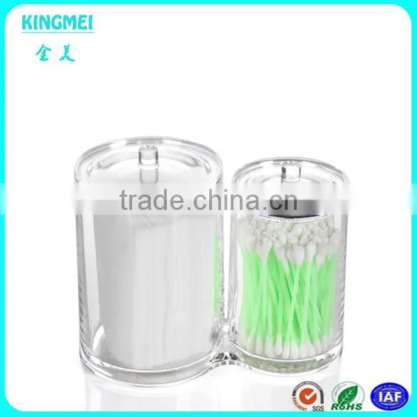 Red Acrylic New Product Round Swab Box,toothpick Box With Lid photo-6