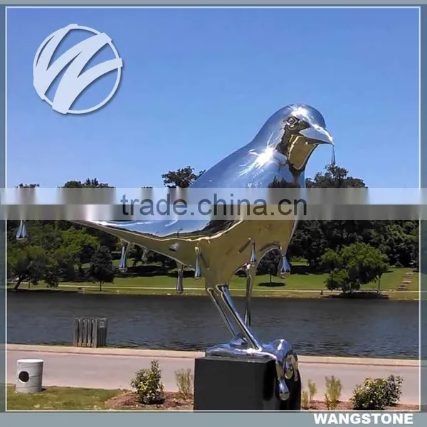 Stainless Steel Metal Oriole Bird Sculpture photo-3