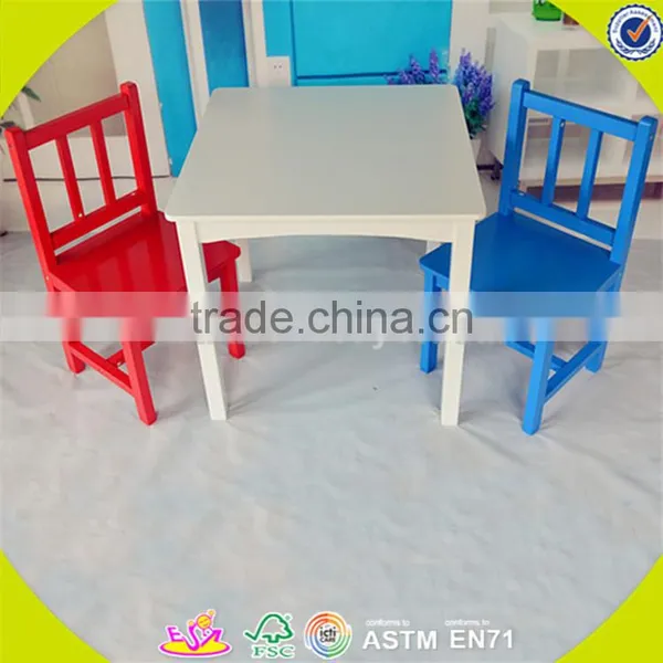 Wholesale Hot Wooden Study Table and Chairs Set,simple Style Kids Table and Chairs Set,top Sale Table and Chairs Set W08G223 photo-2