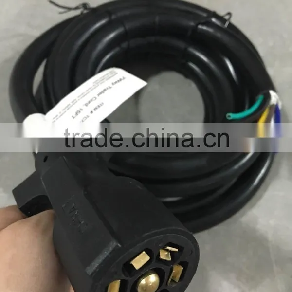 S10371 7-Way 6FT Trailer Plug Cord With 7-Pole Wiring Junction Box - Inline Harness Kit RV Blade Molded Wire Connector photo-6