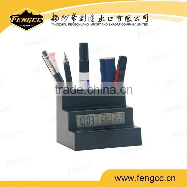 Digital Alarm Collapsible Penholder Clock With Thermometer and Calendar photo-3