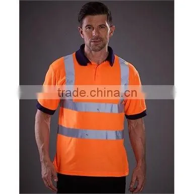 Industrial Work Wear Uniform Custom Polo T-shirt Hi Vis WorkWear Reflective Polo Shirt photo-2