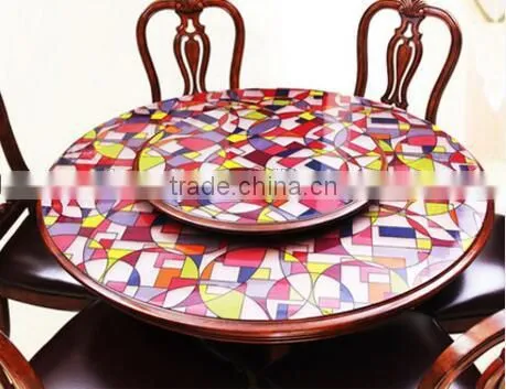 Roundtable Waterproof Cloth Table Mats Pvc Soft Glass Taiwan Arming Oil Anti-hot Round Plastic Tablecloths photo-2