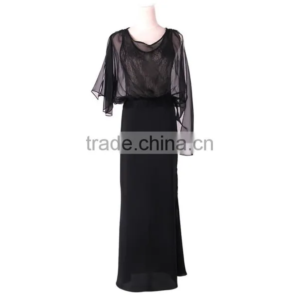 Full Length Chiffon Orange Colored Sexy One Piece Style Evening Dress photo-2