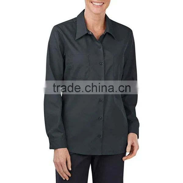 OEM 100% Cotton Long Sleeve Work Uniform Shirts photo-3