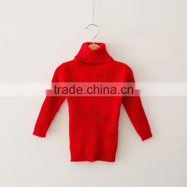 S15228A Korean Style Pullover Knitting Patterns Children Turtleneck Sweater photo-5