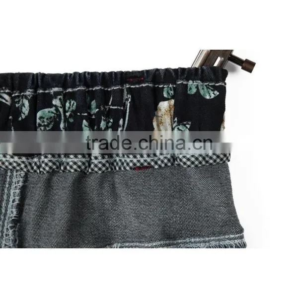 New Style Fashion Breathable Denim Printed Girls Embroidery Jeans Pants photo-5