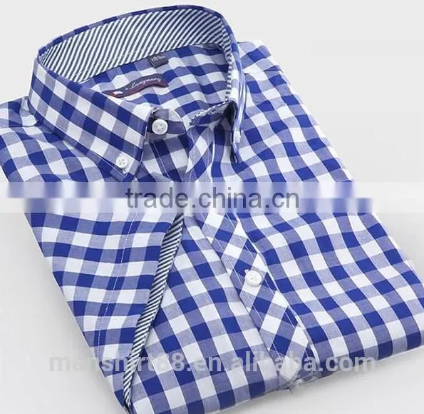 Short Sleeve Button Down Big Plaid Summer Shirt photo-2