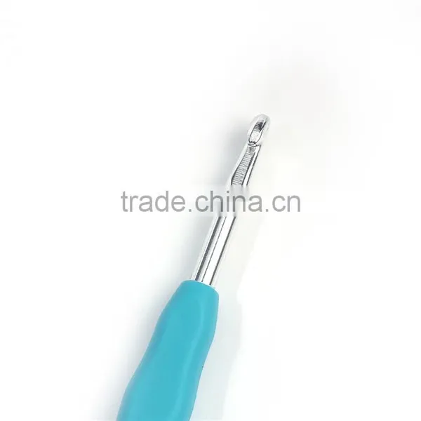 5mm TPR Aluminum Crochet Hooks Deep Blue 13.9cm(5 4/8") Long, 2 PCs photo-2