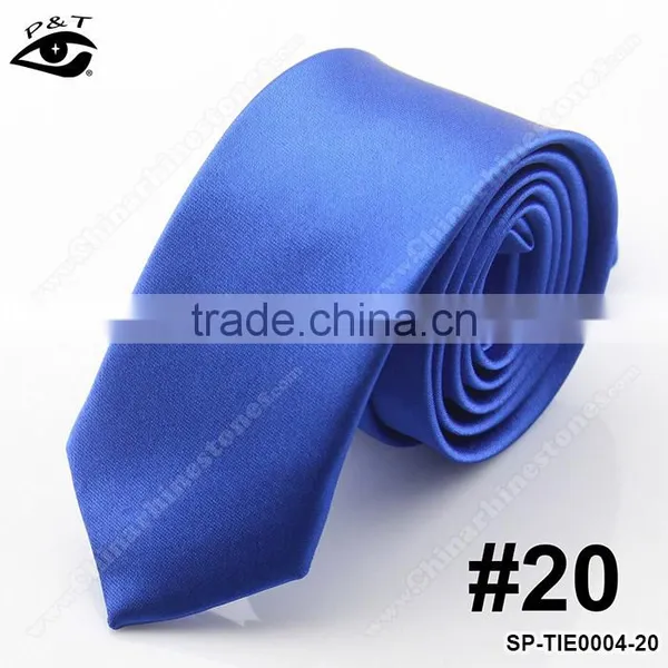 22 Colors NECK TIE SILK TIE SKINNY SOLID NECK TIE photo-6