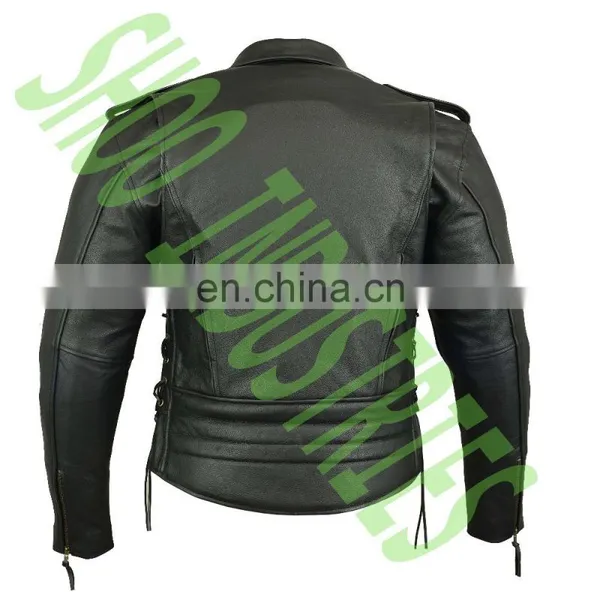 NEW MENS BROWN MOTORCYCLE LEATHER JACKETS photo-2