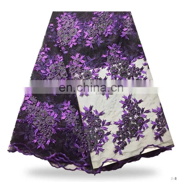 Embroidered Tulle Lace Fabric French Net Lace for Dress 5 Yards S170810001