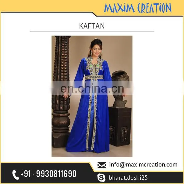 Royal Blue Fancy Ladies Long Kaftan for Festivals and Party Wear