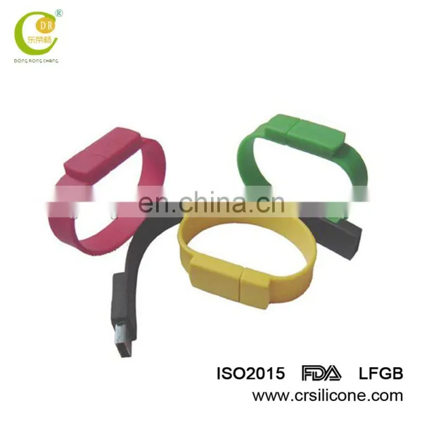 Top Selling Custom Oem Silicone Wristband Eco-Friendly New Design Silicone Usb Bracelet photo-3