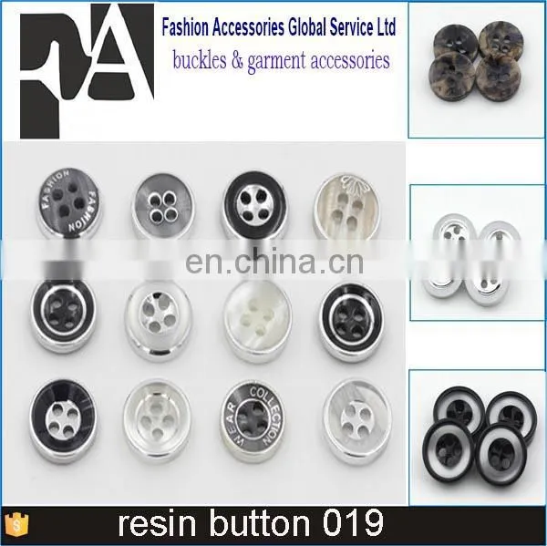 Glitter Resin Horn Combination Abs Plating Coat Buttons