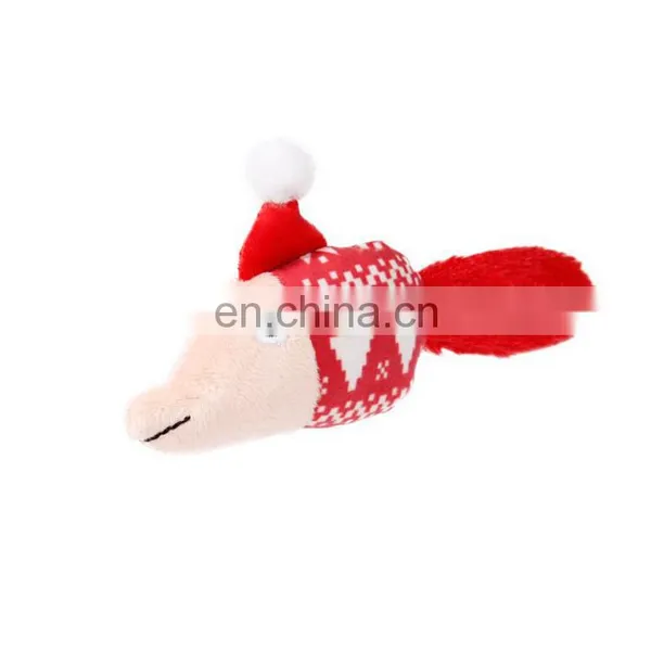 Cat Mouse Toy Pet Interactive Cat Plush Toy for Christmas