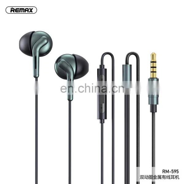 Remax RM-595 Noise Cancelling Earbuds Dual-moving-coil Wired Earphone photo-5