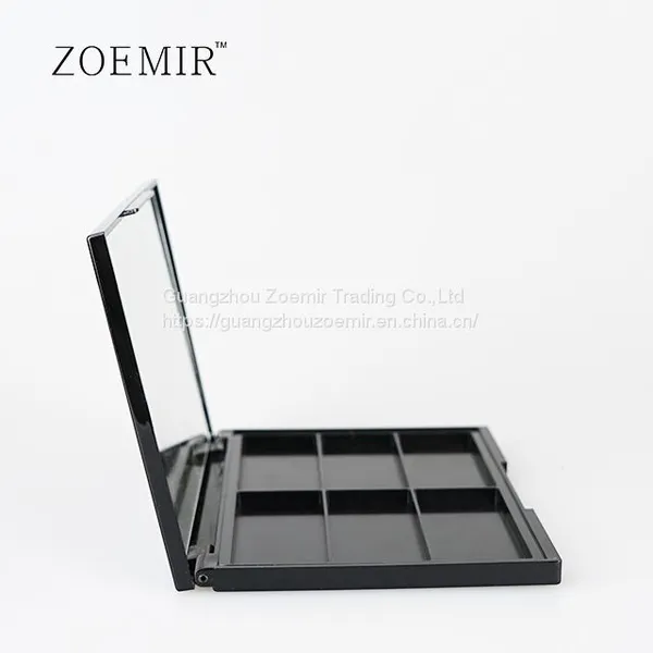 Cosmetic Packaging Vendor Square 6 Colors Lip Palette With Mirror photo-2
