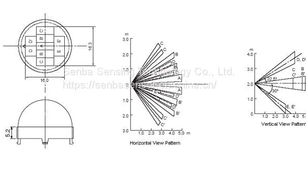Dual Elements Passive Infrared Sensor Used for Alarm System D203B