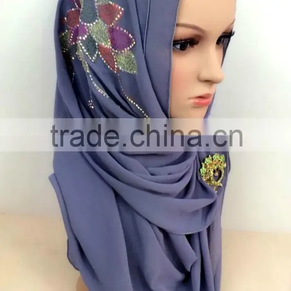 S120 Fashion Big Size Scarf Saudi Arabia Super Square Muslim Scarf photo-3