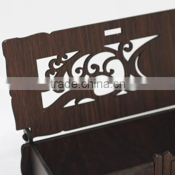 2016 Hot Sale Creative Ideal Laser Cut Wooden Box Vintage Wedding Invitation photo-5