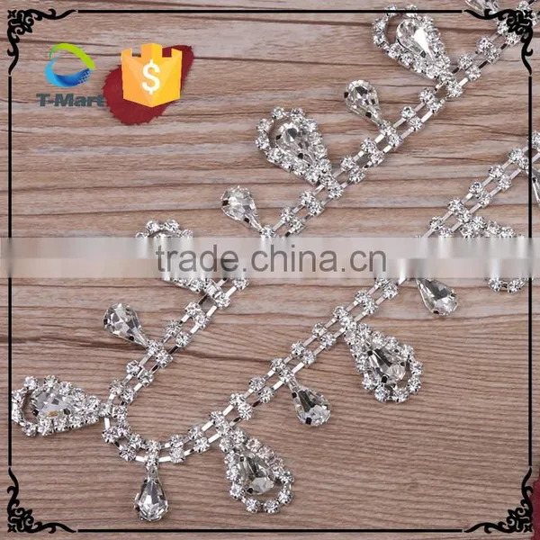 Sew on Rhinestone Chain Wholesale Handmade Crystal Chain Rhinestone Trimming Used for Dresses photo-3