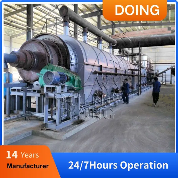 Factory Direct Price Waste Rubber Tire Pyrolysis Machine Continous Plastic Pyrolysis Plant photo-3