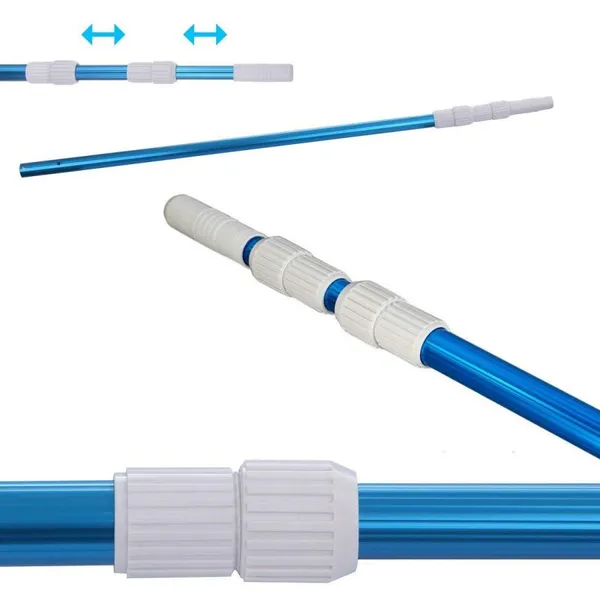 Professional Telescopic Pole Stainless Steel Pool Cleaning Equipment Aluminum Telescopic Pole for Wholesale photo-4