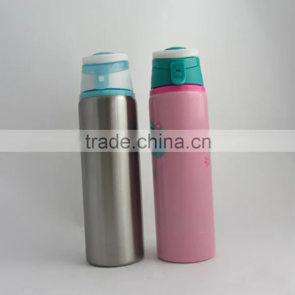 Colorful Painting Wholesale Wide Mouth Long Neck Single Wall Stainless Steel Sport Water Bottle photo-4