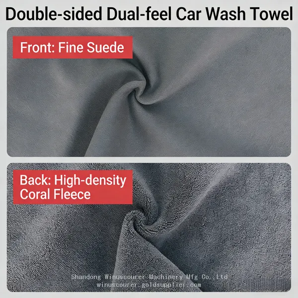 New Car Wash Towel Cleaning Cloth Double-sided Thickened Suede Fabric photo-4