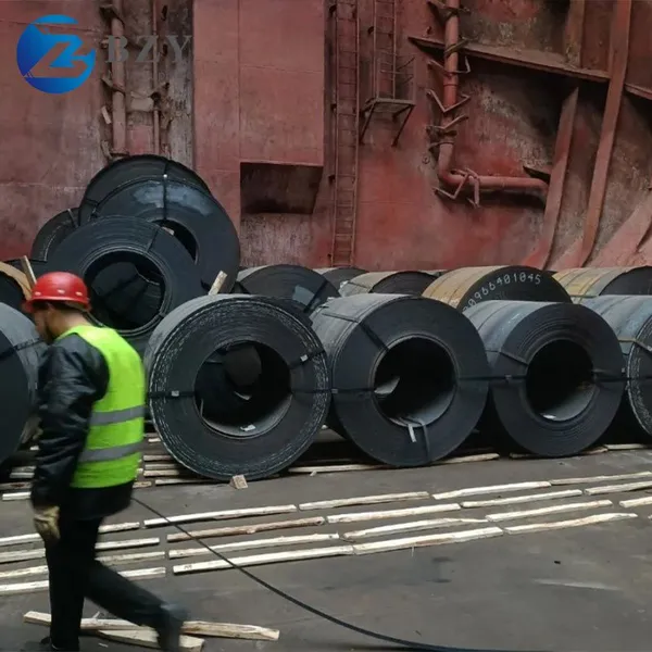 Q235b A36 Prime Hot Rolled 5mm Building Carbon Pickled And Oiled Steel Coil Manufacturers photo-3