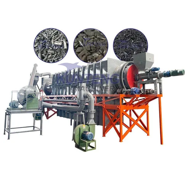 Intelligent Control Continuous Rotary Heat Treatment Furnace Top Quality Agriculture Waste Carbonization Stove EPC
