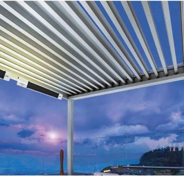 Custom Size Bioclimatic Pergola, Adjustable Louver Roof Aluminum Gazebo photo-2