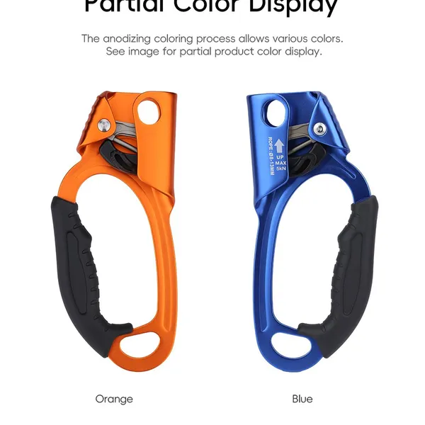 Customized Outdoor Rock Climbing SRT Hand Ascender Device Mountaineer Handle Ascender Left Hand Right Hand Climbing Equipment Rope Tools 8-13mm photo-3