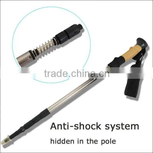 4 Sections Aluminum 7075 Inner Lock With Anti Shock Trekking Pole Supplier's Choice photo-2