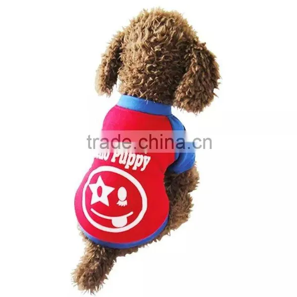 Spring/Autumn/Winter Blue Fabric Dog Smiling Sweater Pet Apparels photo-3